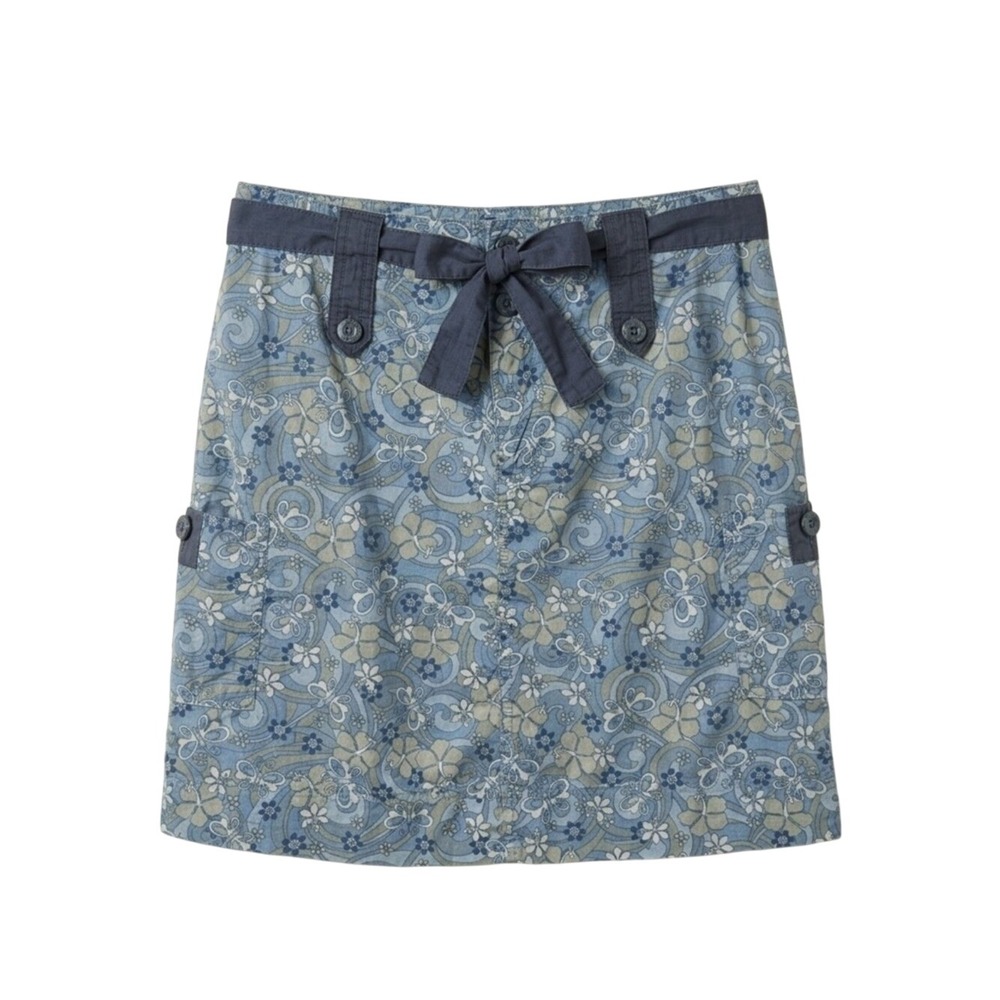 Columbia Blue Floral Cargo Mini Skirt Utility Hike Gorpcore Size‎ L